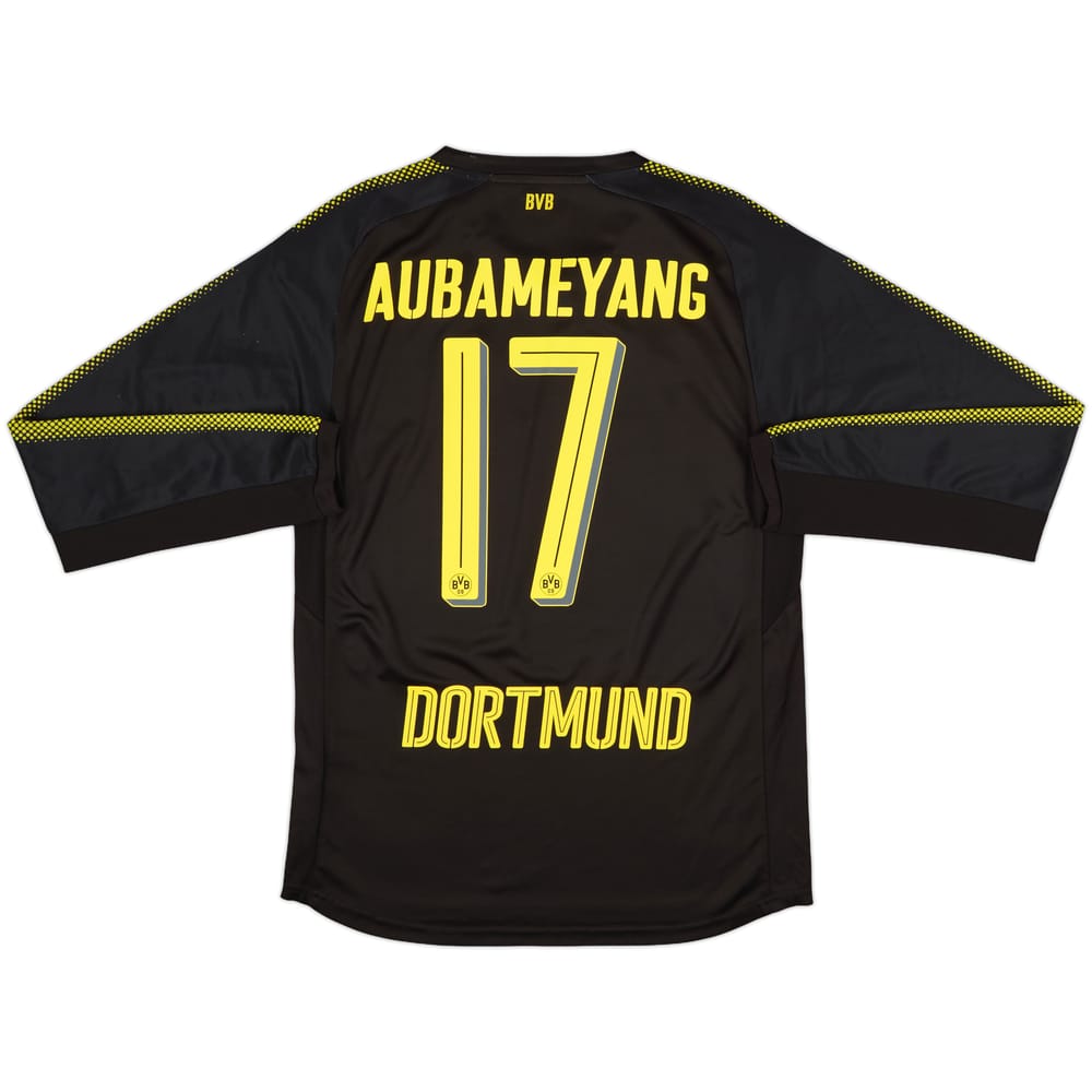 2017-18 Borussia Dortmund Away L/S Shirt Aubameyang #17 - 7/10 - (M)
