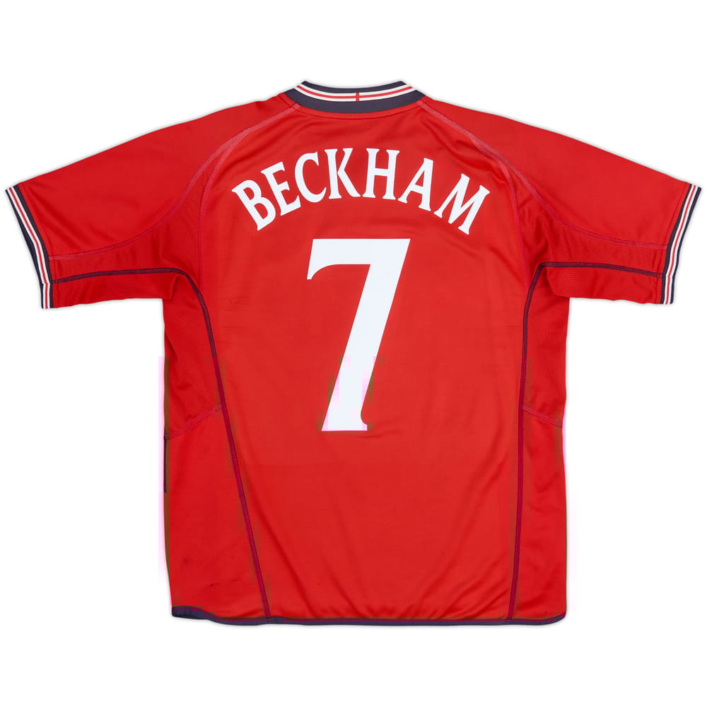 2002-04 England Away Shirt Beckham #7 - 6/10 - (L)