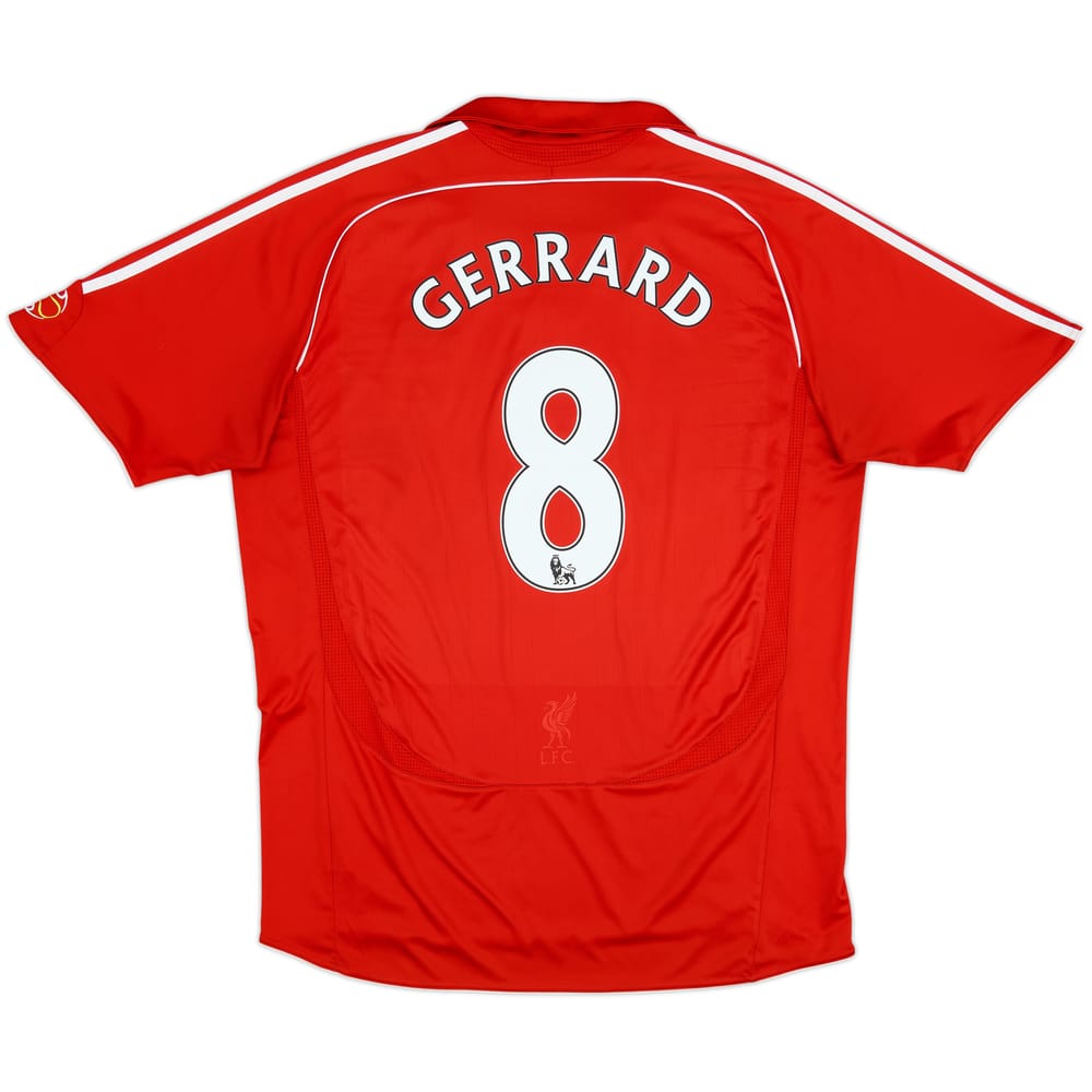 2006-08 Liverpool Home Shirt Gerrard #8 - 5/10 - (XL)