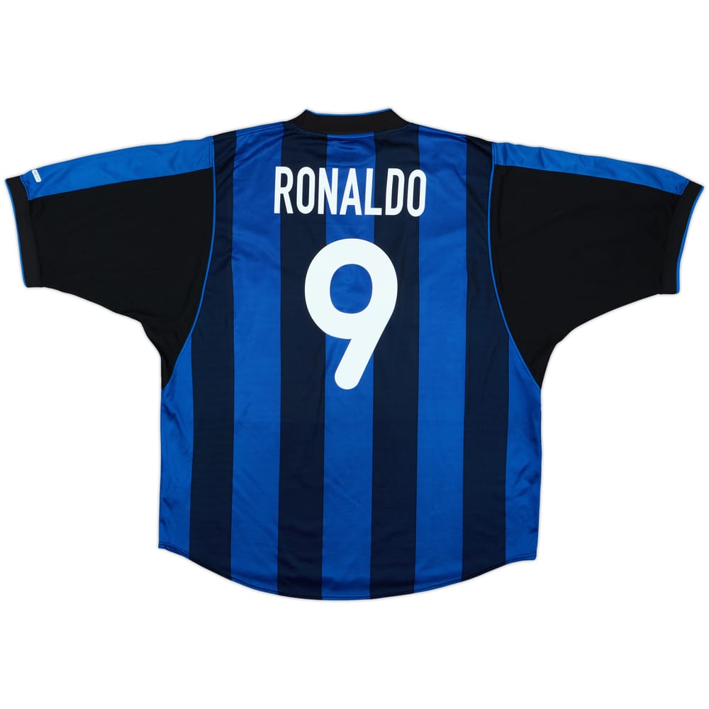 Camiseta de local del Inter Milan 2000-01 Ronaldo #9 - 7/10 - (XXL)