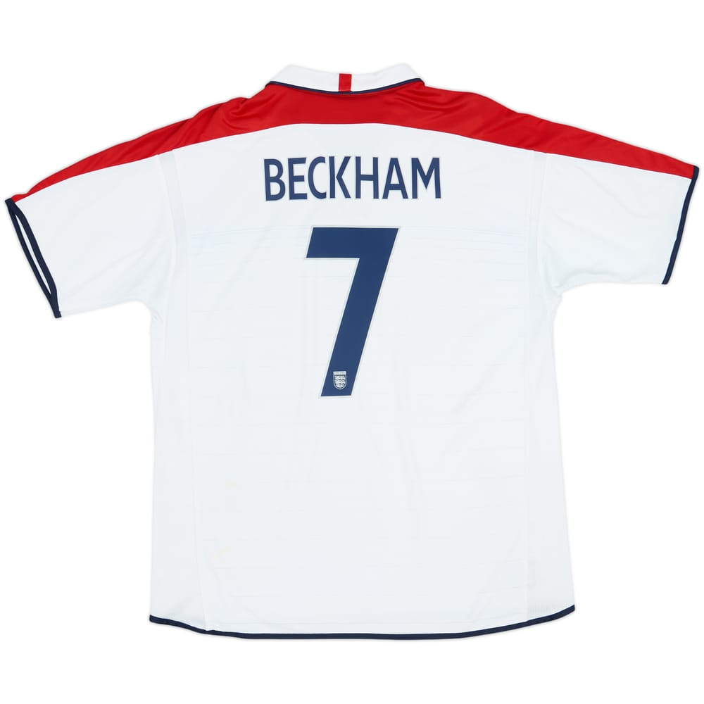 2003-05 England Home Shirt Beckham #7 - 6/10 - (XXL)