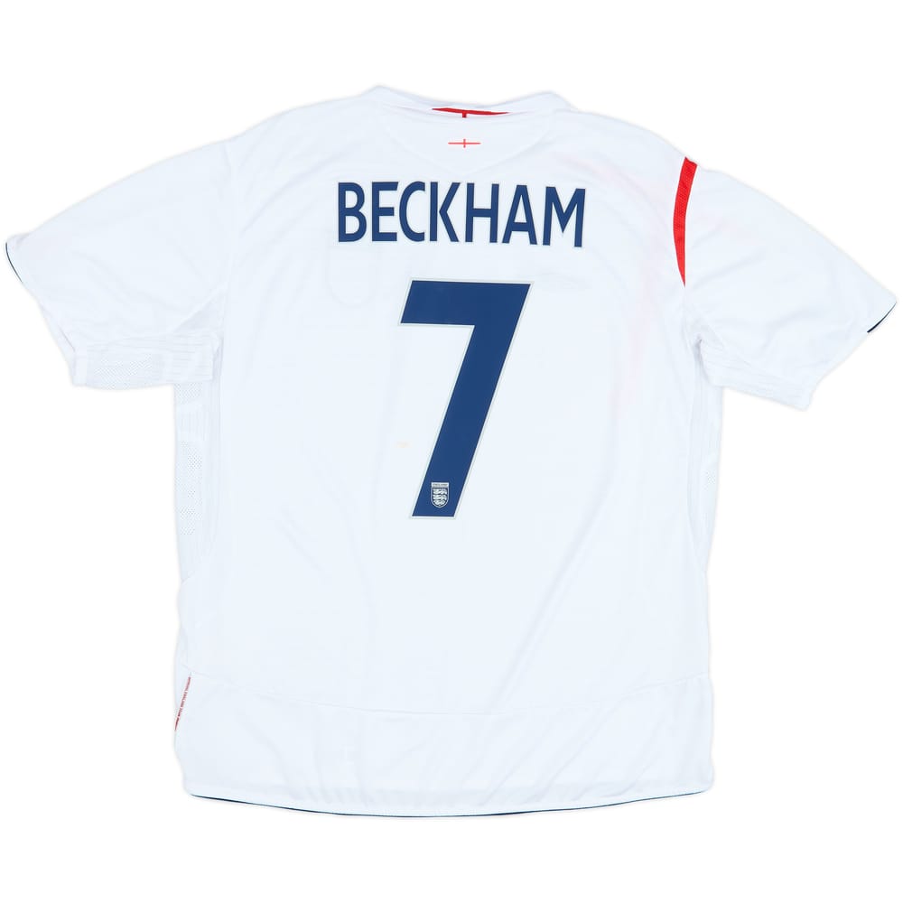 2005-07 England Home Shirt Beckham #7 - 6/10 - (XXL)