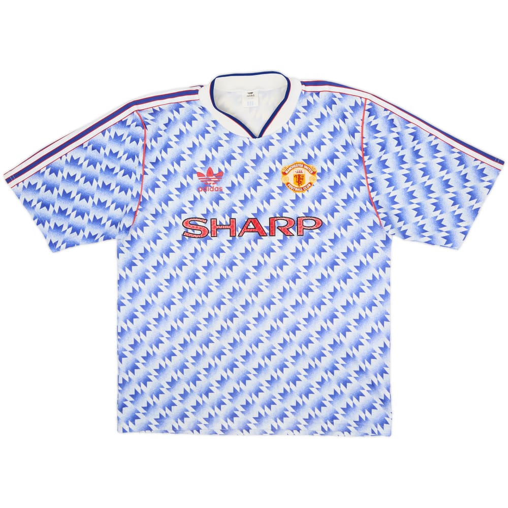 1990-92 Manchester United Away Shirt - 7/10 - (L)