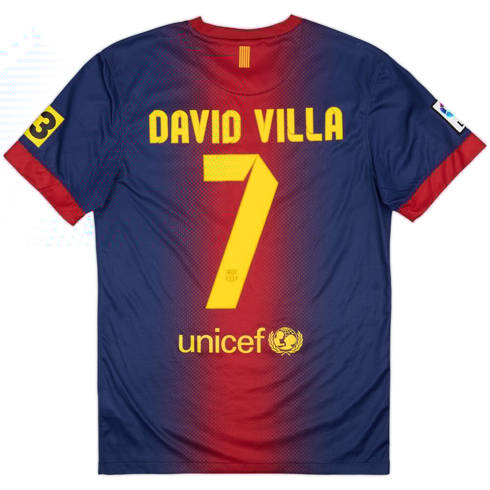 2012-13 Barcelona Home Shirt David Villa #7 - 8/10 - (S)