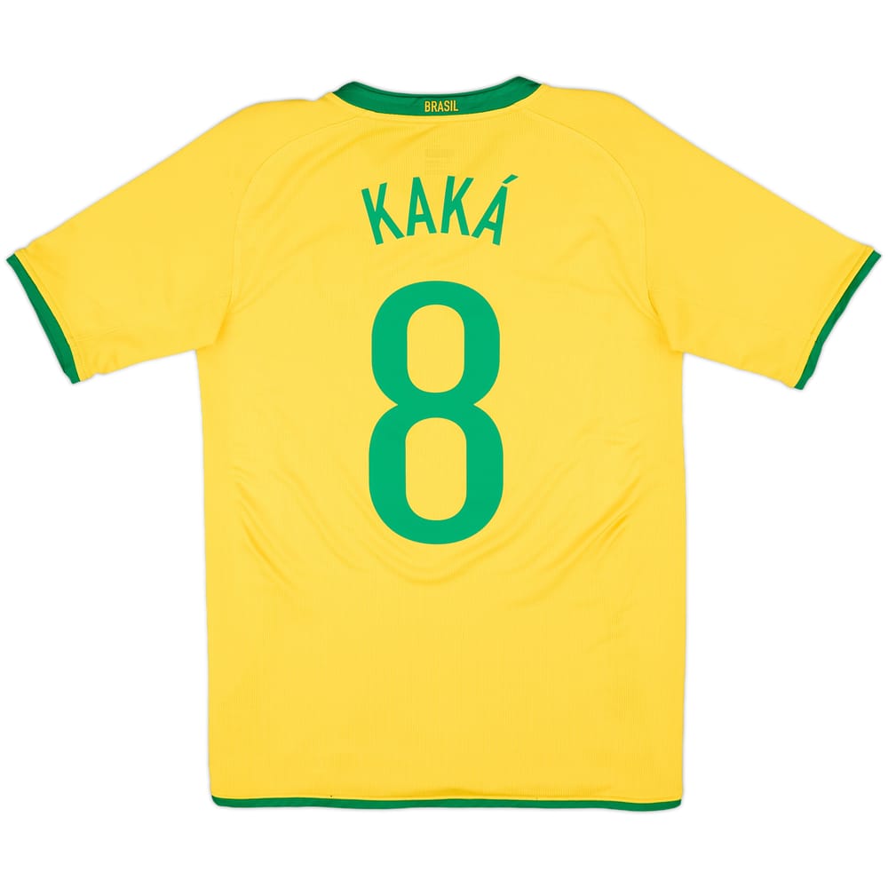 2008-10 Brazil Home Shirt Kaka #8 - 5/10 - (XL.Boys)