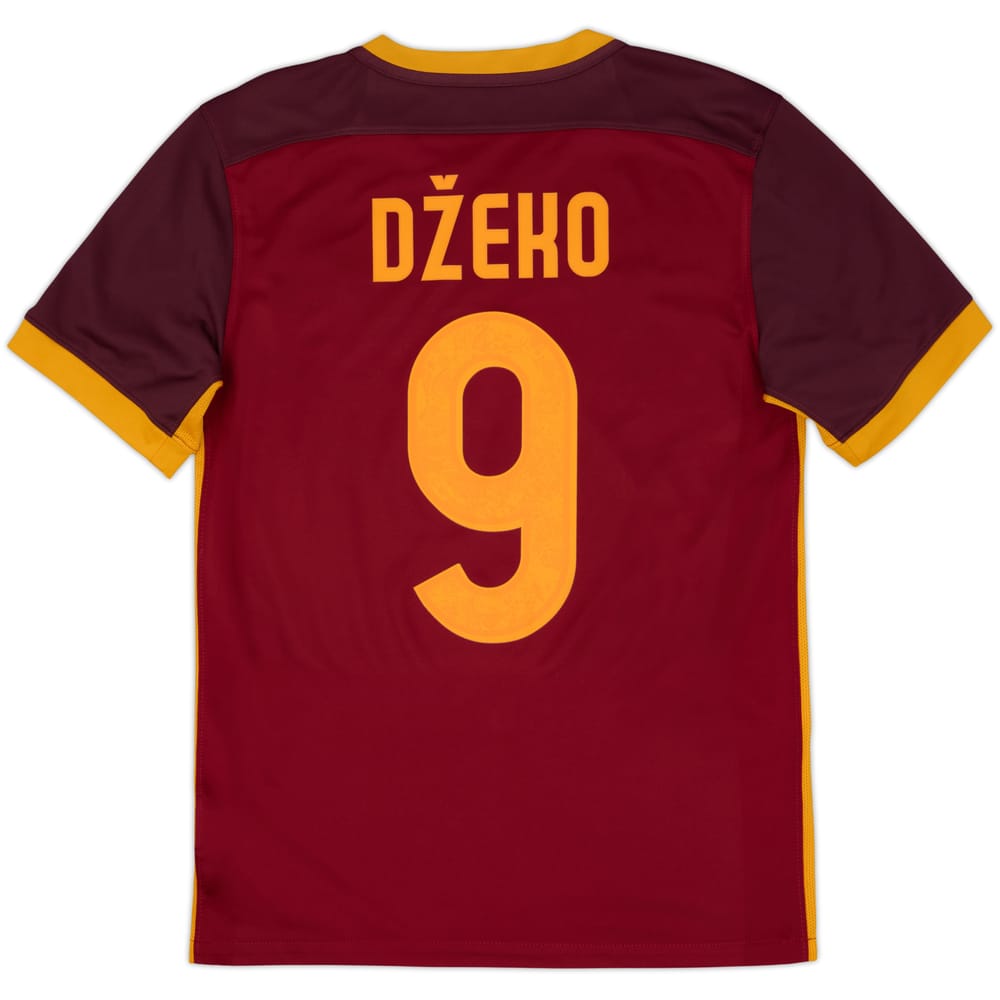 2015-16 Roma Home Shirt Dzeko #9 - 8/10 - (S)