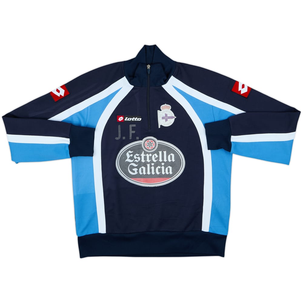 2010-11 Deportivo La Coruna Staff Issue Lotto 1/4 Zip Drill Top J.F. - 5/10 - (L)