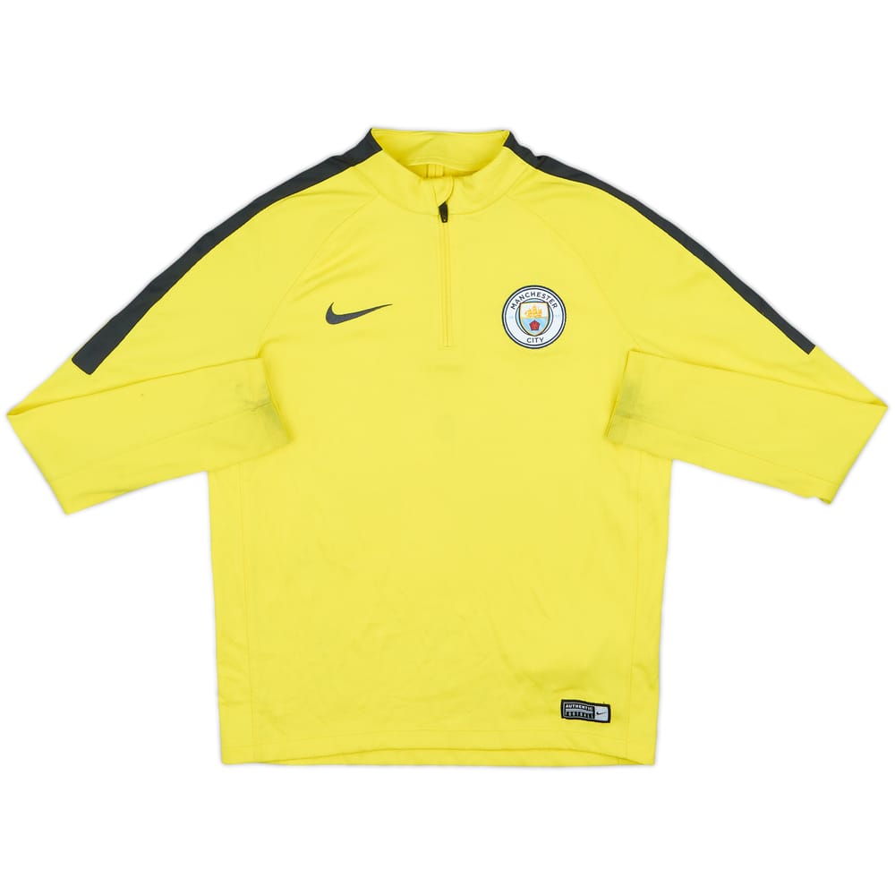 2017-18 Manchester City Nike 1/4 Zip Drill Top - 6/10 - (L.Boys)