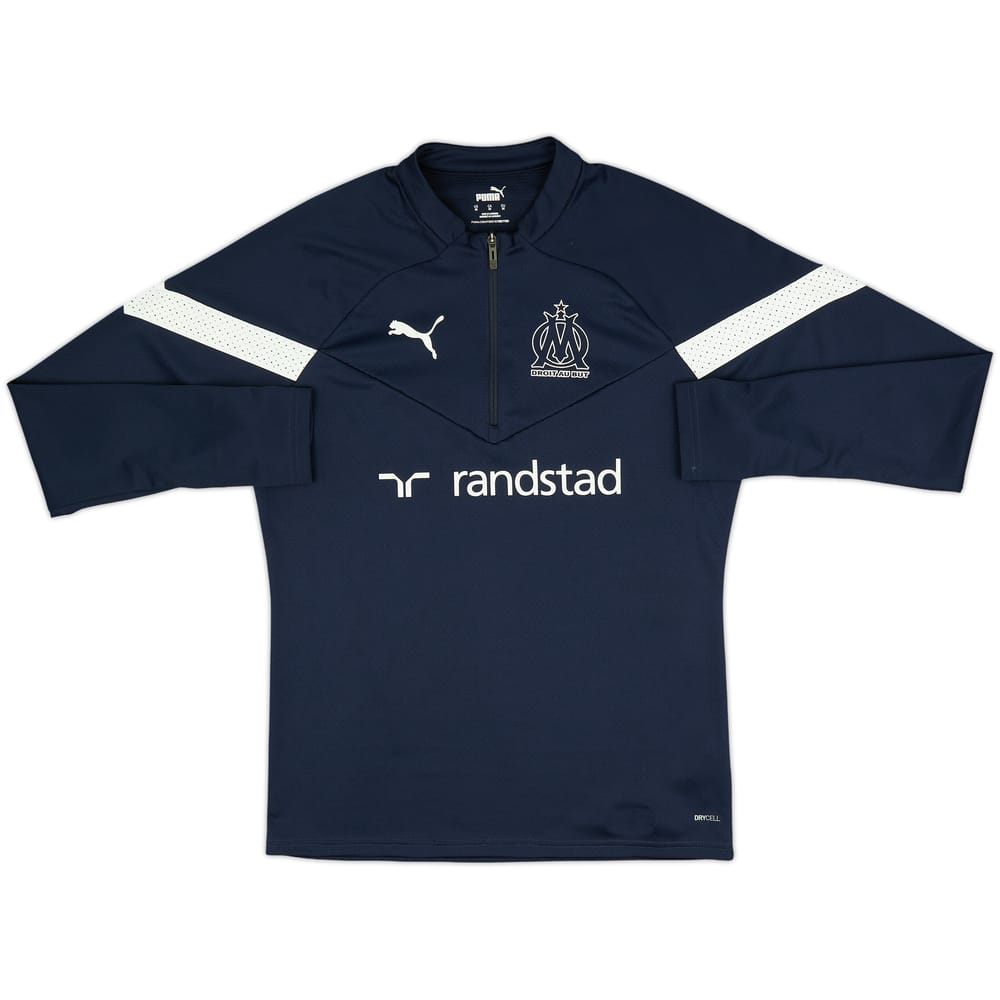 2022-23 Olympique Marseille Puma 1/4 Zip Drill Top - 8/10 - (M)