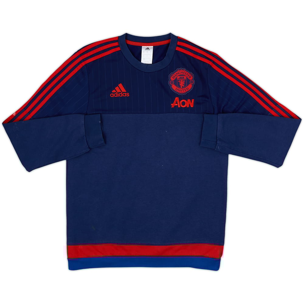 2015-16 Manchester United adidas Sweat Top - 7/10 - (S)