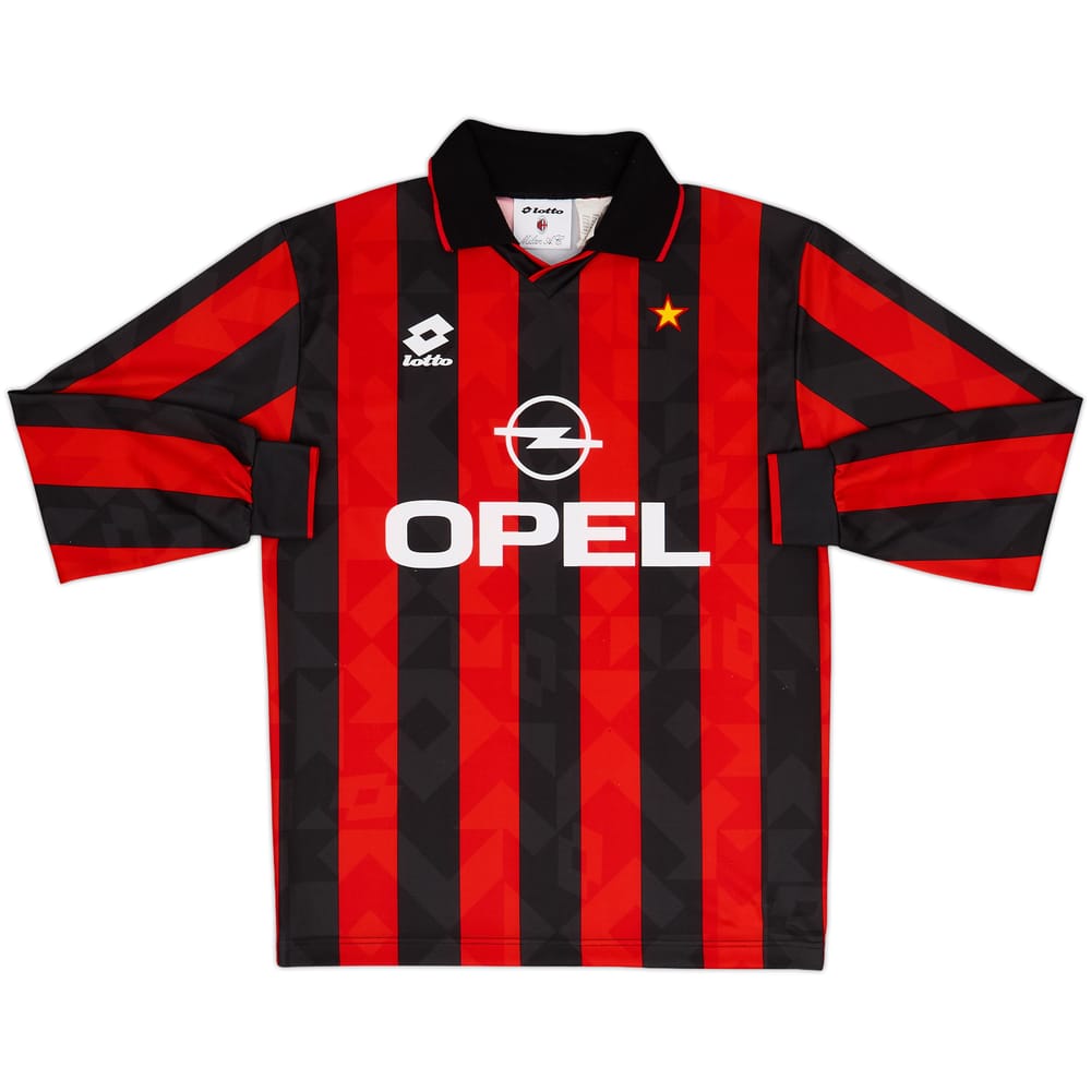 1994-95 AC Milan Home L/S Shirt - 9/10 - (S)