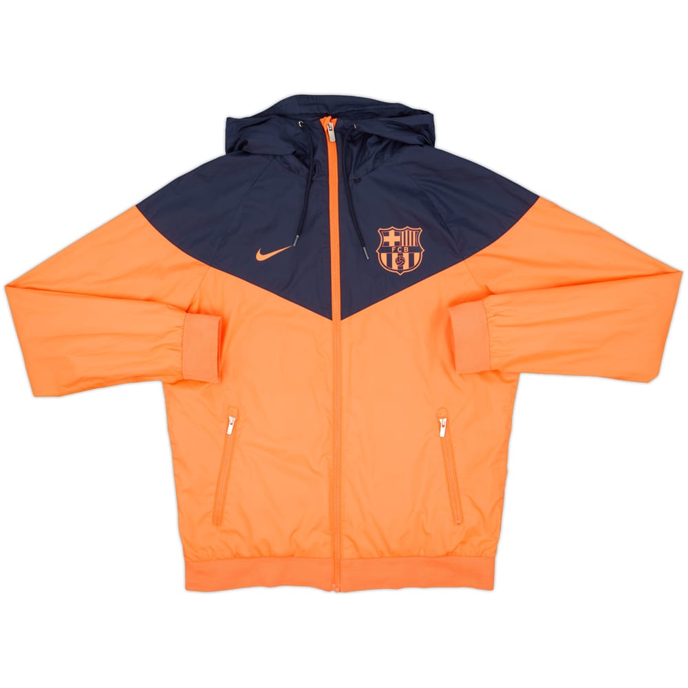 2018-19 Barcelona Nike Hooded Rain Jacket - 7/10 - (S)