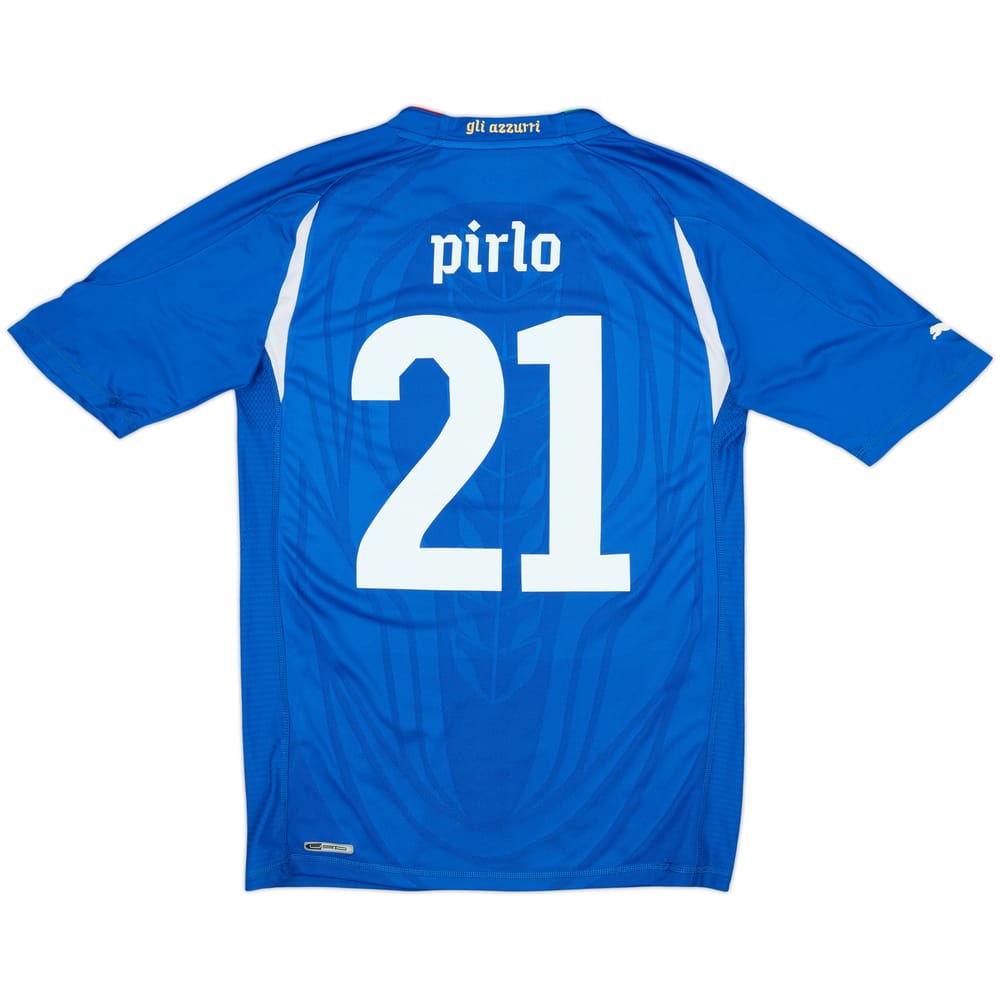 2010-12 Italy Authentic Home Shirt Pirlo #21 - 8/10 - (L)