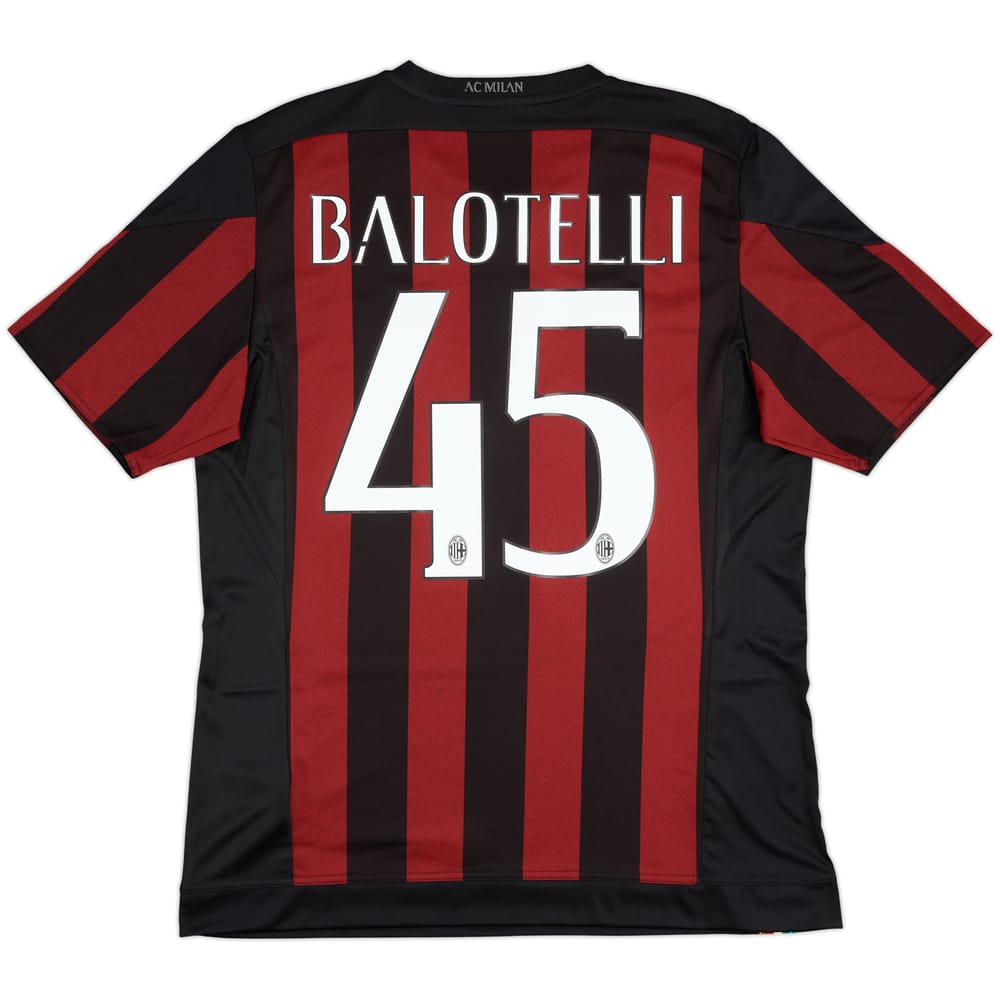2015-16 AC Milan Home Shirt Balotelli #45 - 10/10 - (L)