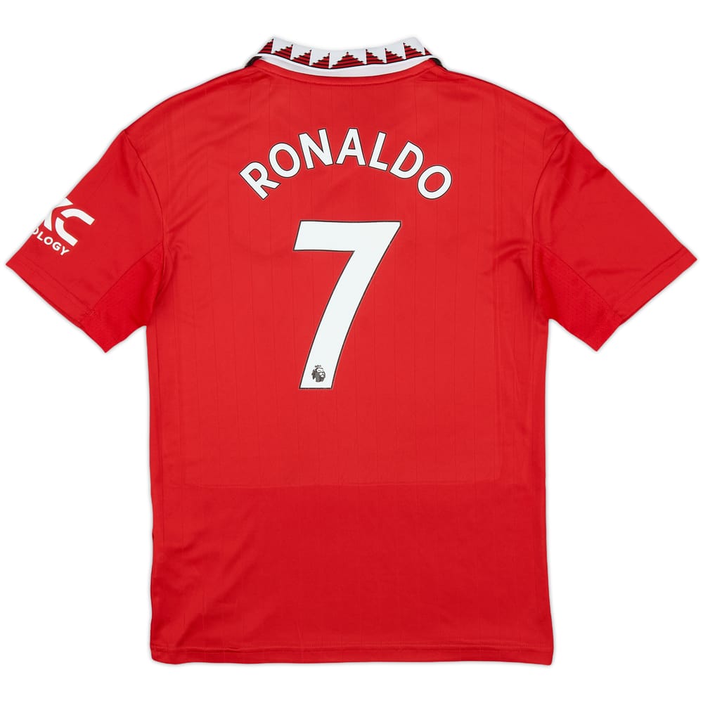 2022-23 Manchester United Home Shirt Ronaldo #7 - 8/10 - (M.Boys)