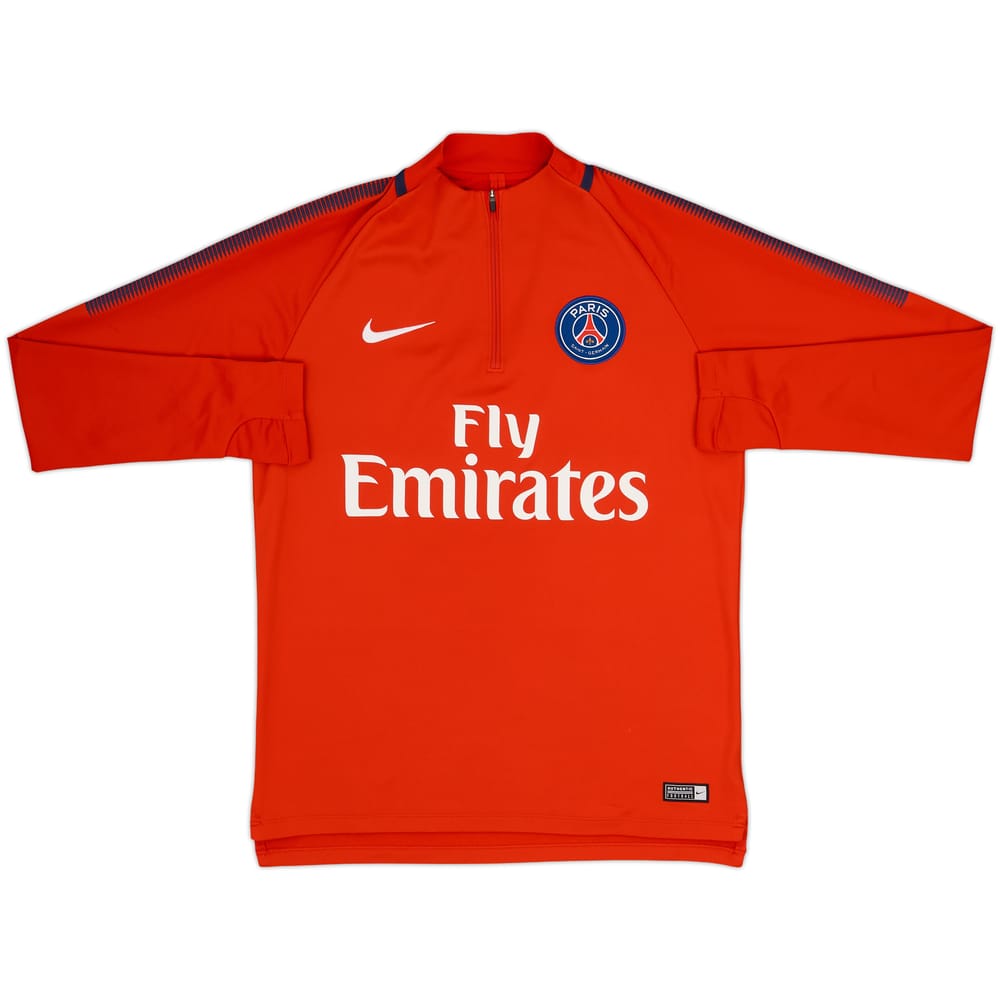 2017-18 Paris Saint-Germain Nike 1/4 Zip Training Top - 8/10 - (M)