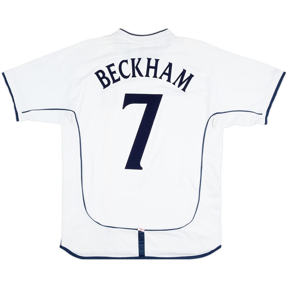 2001-03 England Home Shirt Beckham #7 - 4/10 - (L)