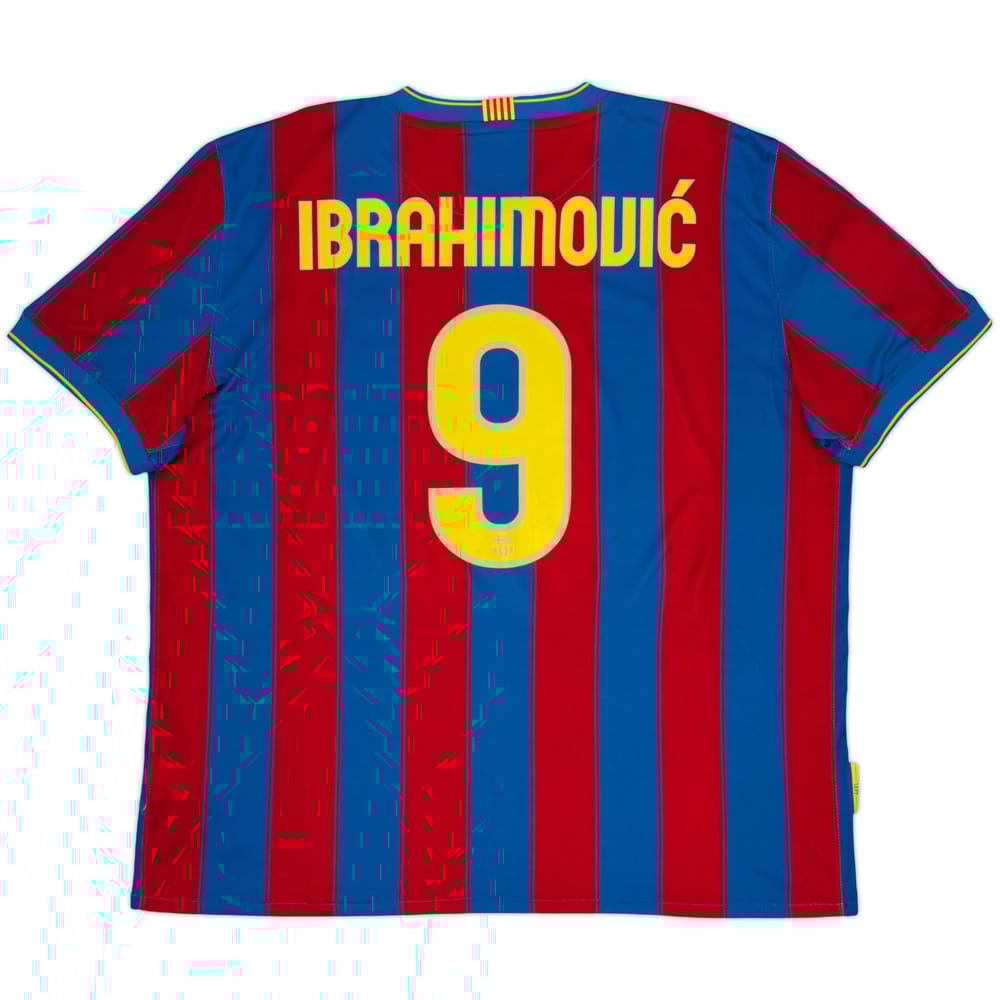 2009-10 Barcelona Home Shirt Ibrahimovic #9 - 8/10 - (XXL)