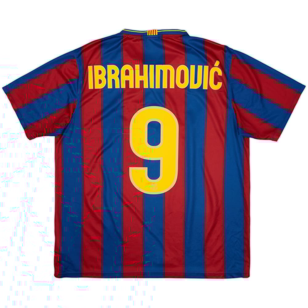2009-10 Barcelona Basic Home Shirt Ibrahimovic #9 - 7/10 - (L)