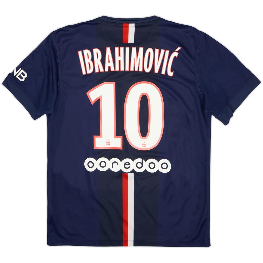 2014-15 Paris Saint-Germain Home Shirt Ibrahimovic #10 - 6/10 - (M)