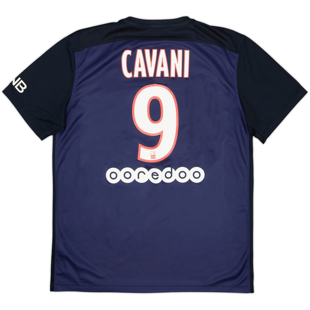 2015-16 Paris Saint-Germain Home Shirt Cavani #9 - 10/10 - (L)