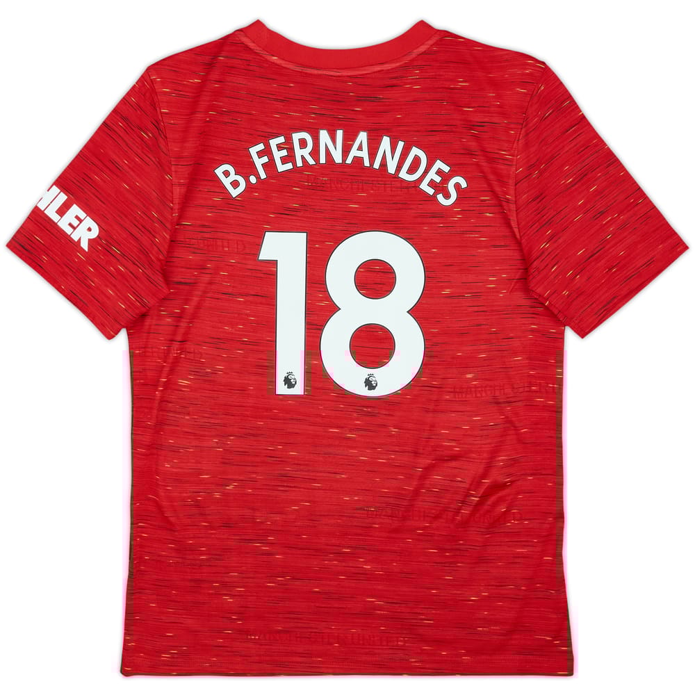 2020-21 Manchester United Home Shirt B.Fernandes #18 - 10/10 - (L.Boys)