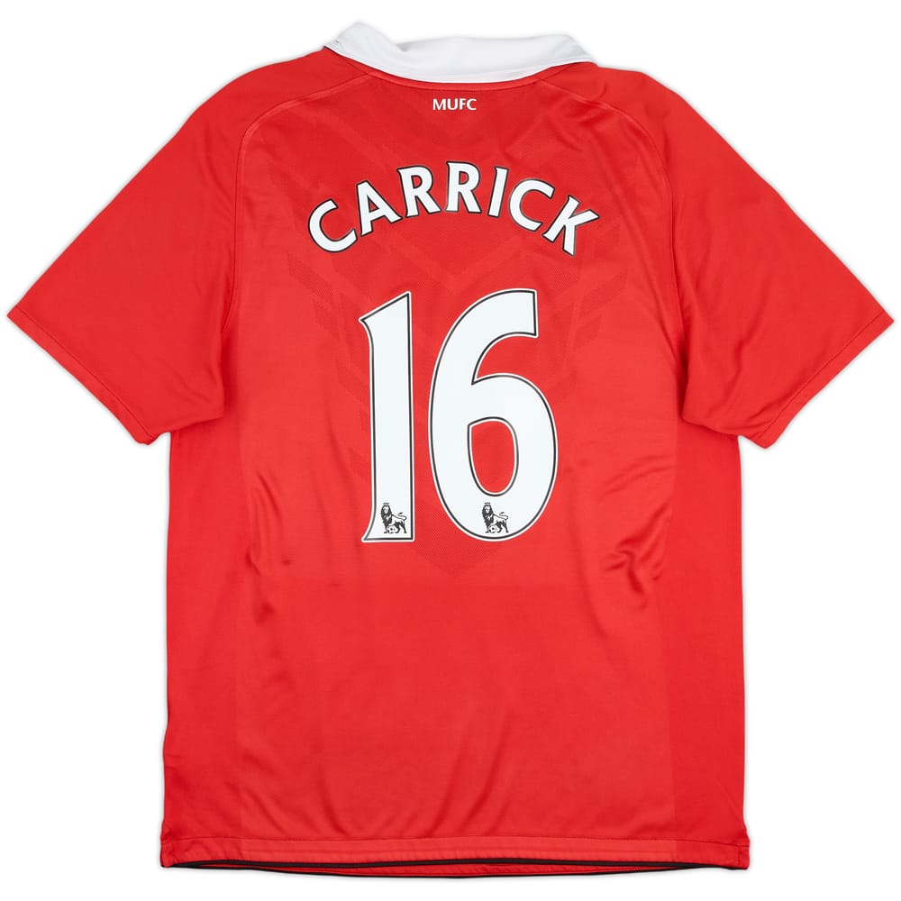 2010-11 Manchester United Home Shirt Carrick #16 - 6/10 - (L)
