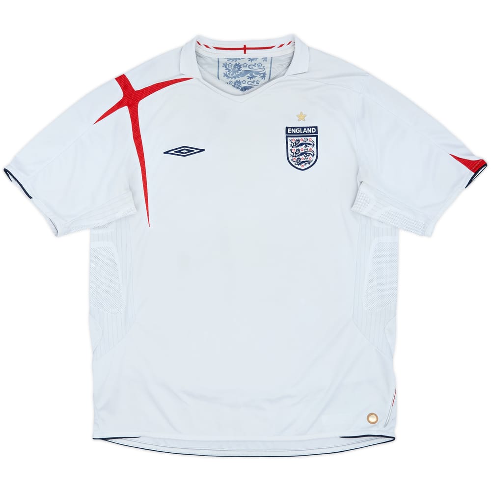 2005-07 England Home Shirt - 5/10 - (XL)