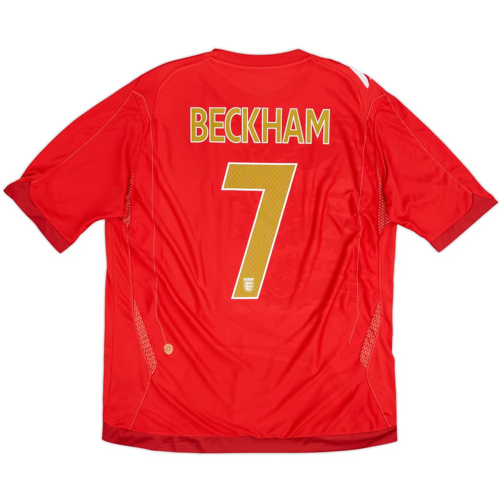 2006-08 England Away Shirt Beckham #7 - 5/10 - (XL)