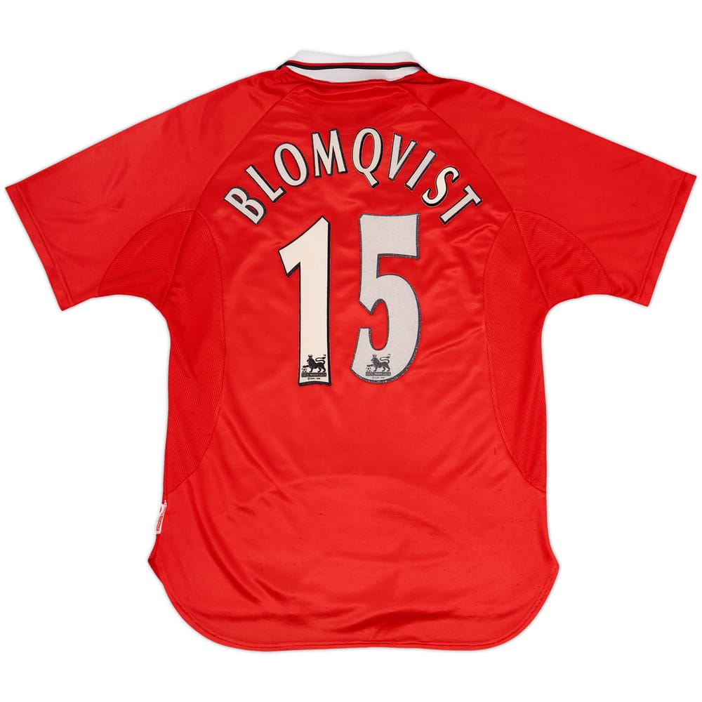 1997-00 Manchester United CL Shirt Blomqvist #15 - 7/10 - (M)