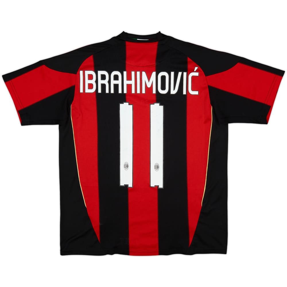 2010-11 AC Milan Home Shirt Ibrahimovic #11 - 6/10 - (L.Boys)