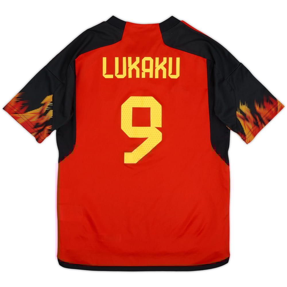 2022-23 Belgium Home Shirt Lukaku #9 - 8/10 - (M.Boys)