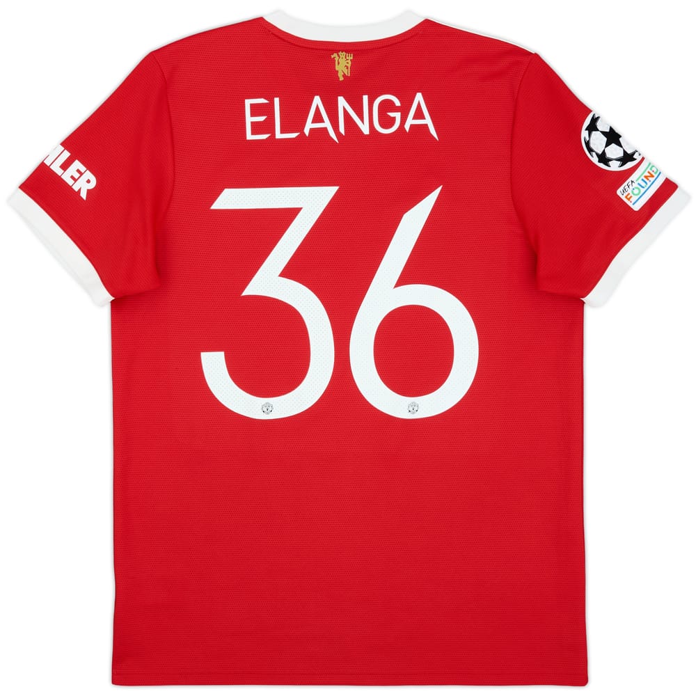 2021-22 Manchester United Home Shirt Elanga #36 - 10/10 - (L)
