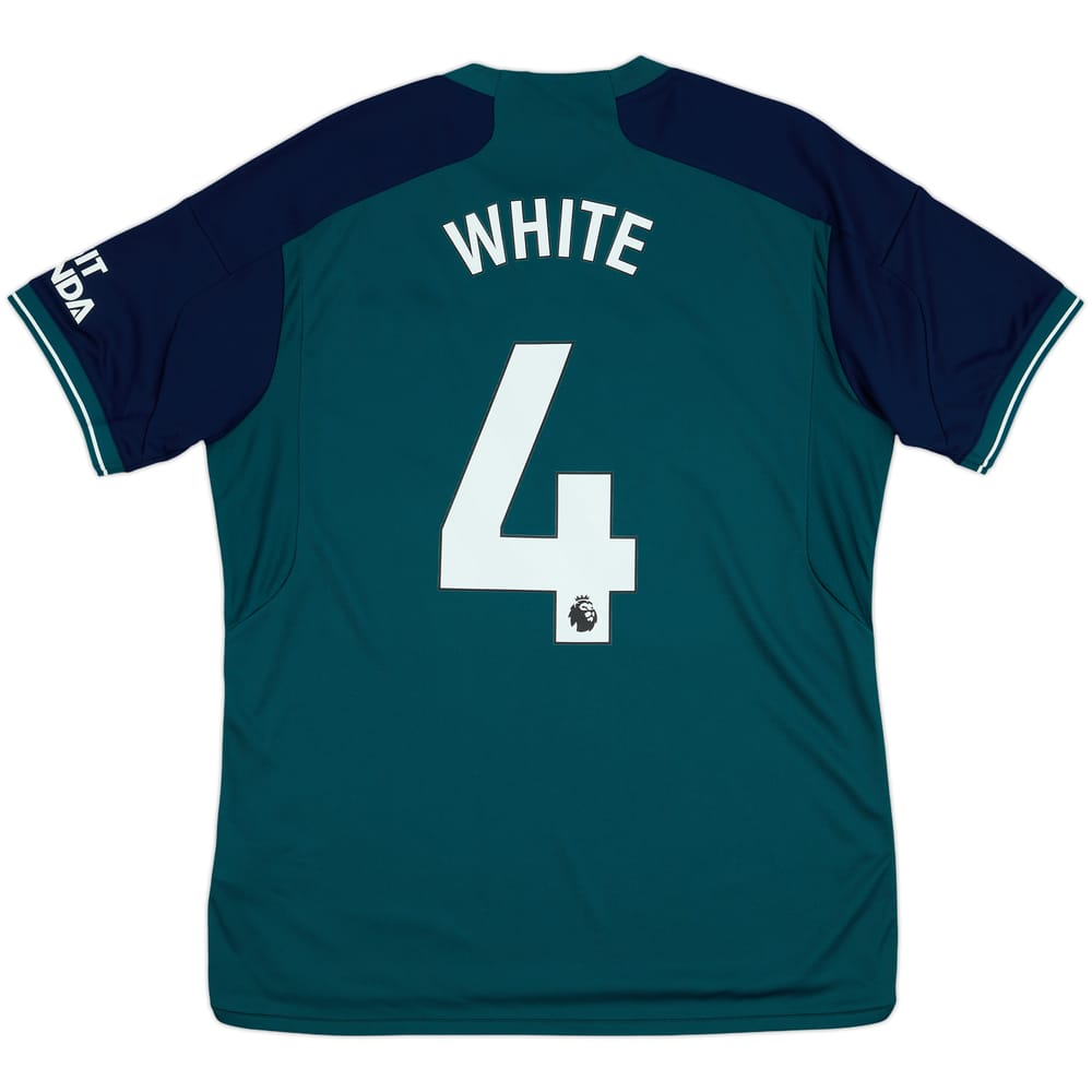 2023-24 Arsenal Third Shirt White #4 (L)