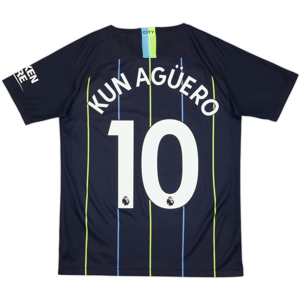 2018-19 Manchester City Away Shirt Kun Aguero #10 - 8/10 - (13-15 Years)
