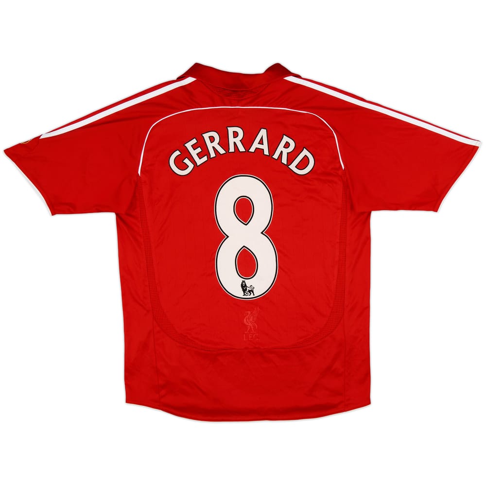 2006-08 Liverpool Home Shirt Gerrard #8 - 8/10 - (M)