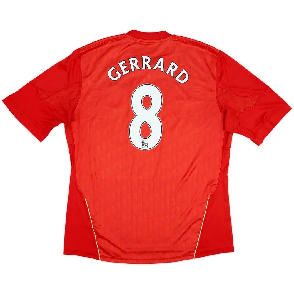 2010-12 Liverpool Home Shirt Gerrard #8 - 5/10 - (XL)
