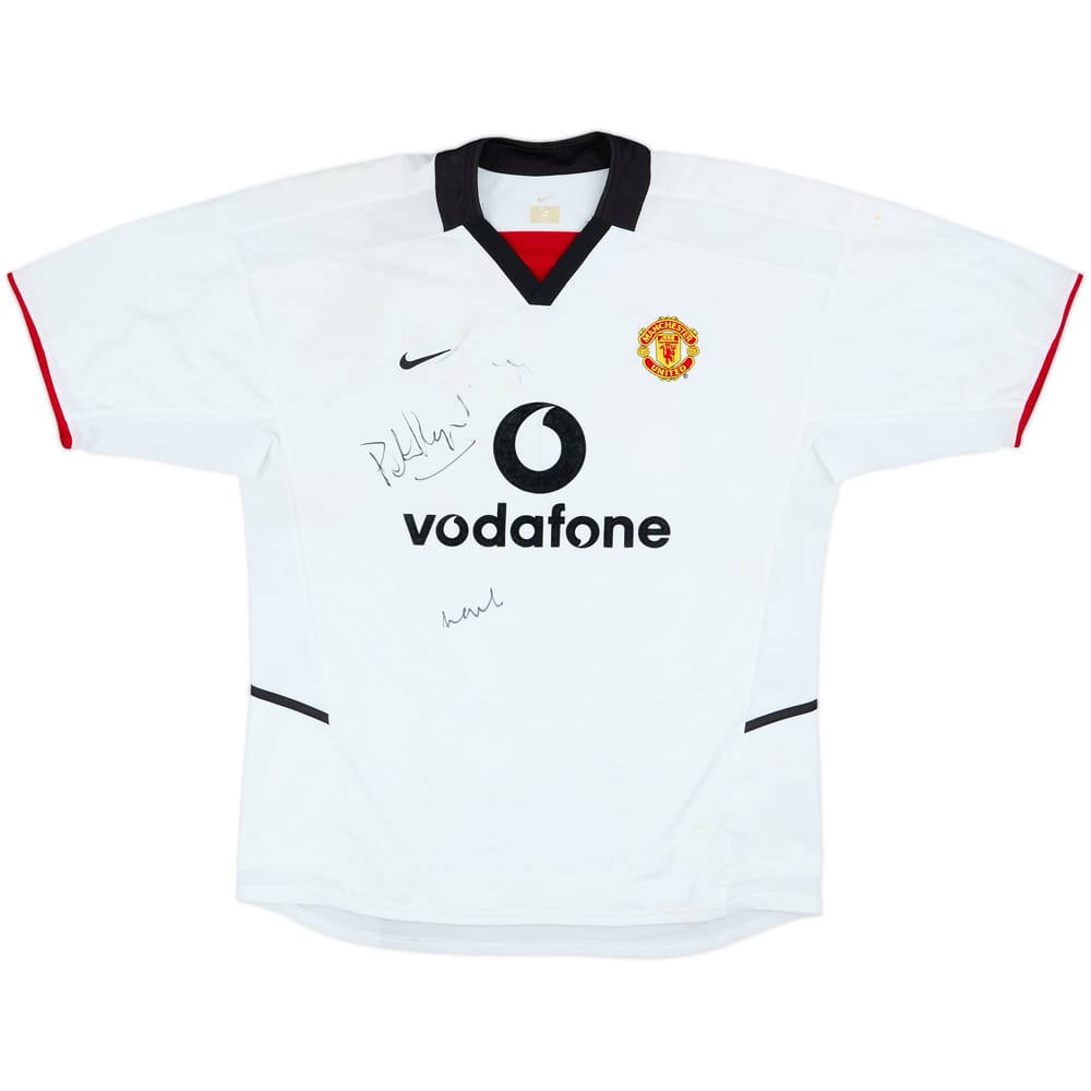 2002-03 Manchester United Signed Away Shirt - 4/10 - (L)