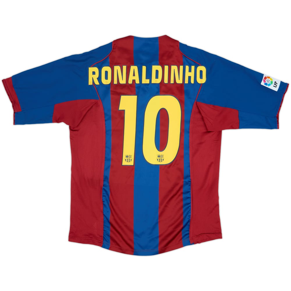2004-05 Barcelona Home Shirt Ronaldinho #10 - 5/10 - (L)