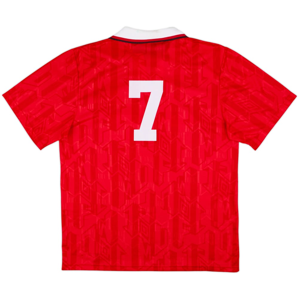 1992-94 Manchester United Home Shirt #7 - 8/10 - (XL)
