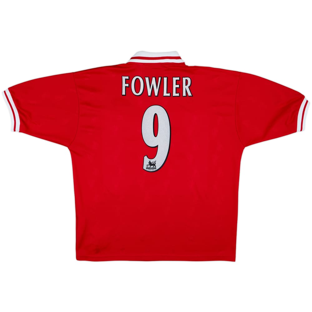 1996-98 Liverpool Home Shirt Fowler #9 - 7/10 - (XL)