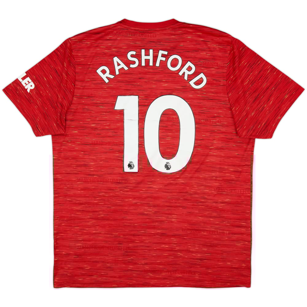 2020-21 Manchester United Home Shirt Rashford #10 - 5/10 - (XL)