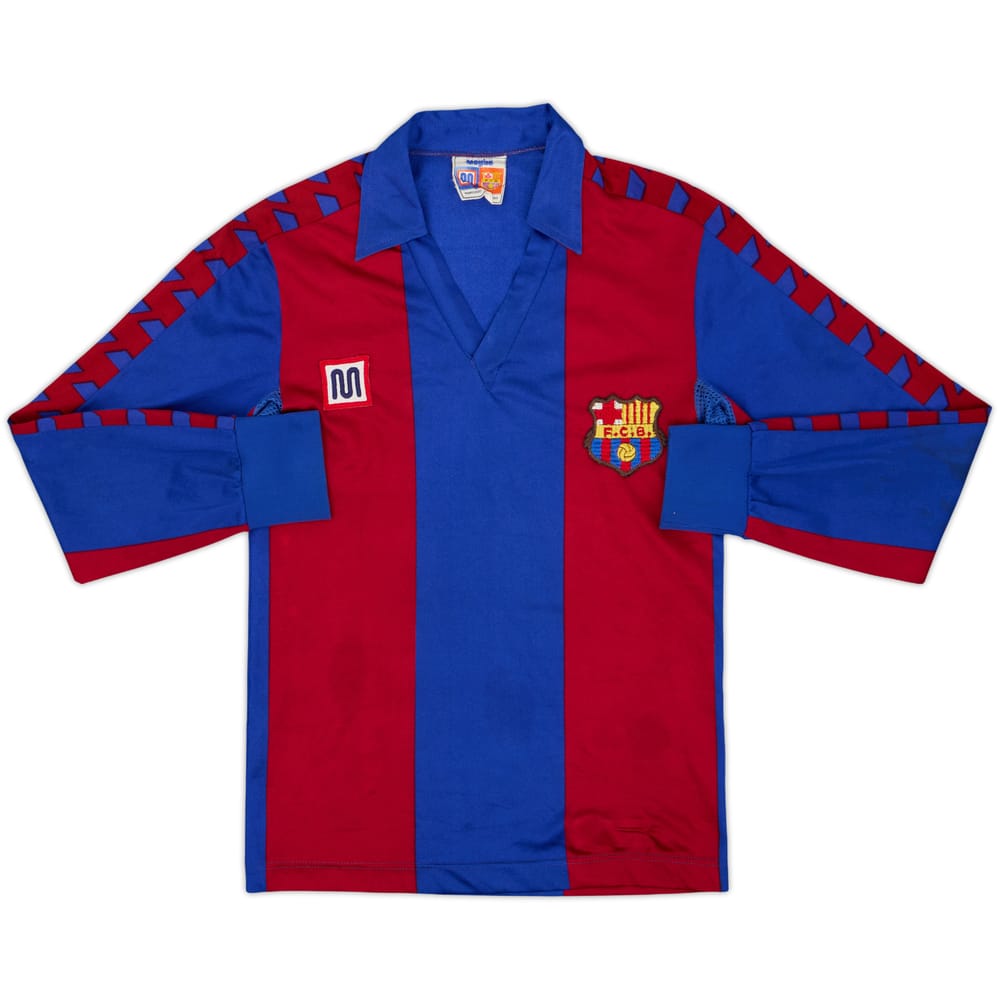 1984-89 Barcelona Home L/S Shirt - 8/10 - (M.Boys)