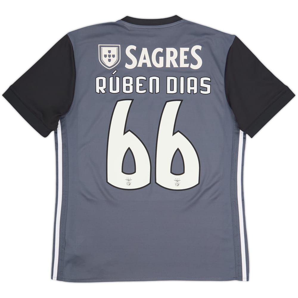 2017-18 Benfica Away Shirt Ruben Dias #66 - 8/10 - (M)