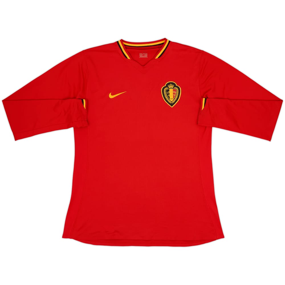2006-08 Belgium Player Issue Home L/S Shirt - 8/10 - (L)