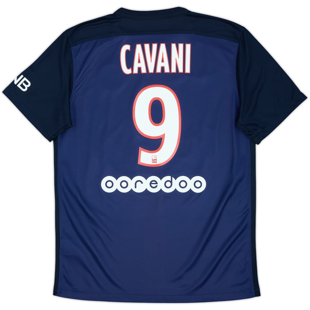 2015-16 Paris Saint-Germain Home Shirt Cavani #9 - 9/10 - (M)