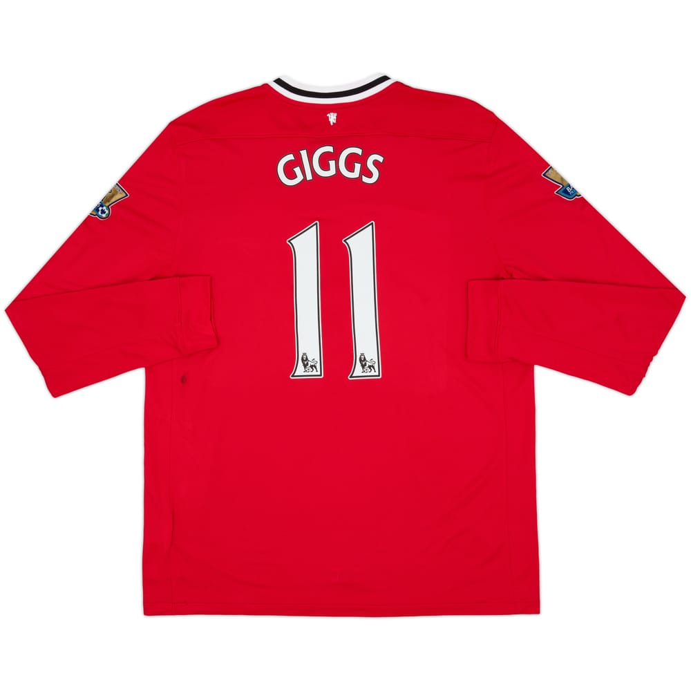 2011-12 Manchester United Home L/S Shirt Giggs #11 - 7/10 - (XL)