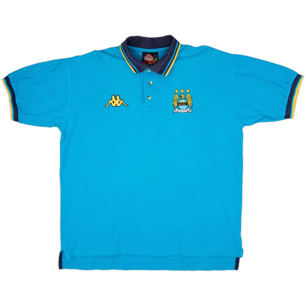 1997-99 Manchester City Kappa Polo Shirt - 9/10 - (XL)