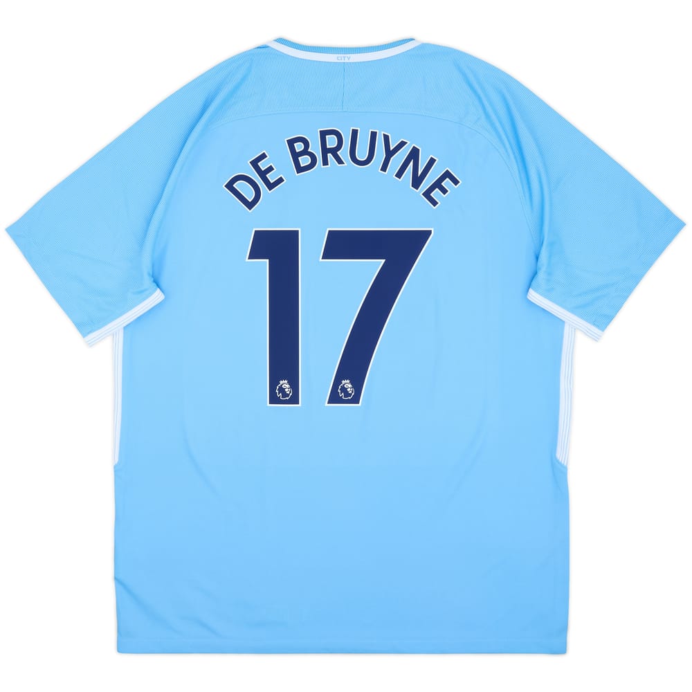 2017-18 Manchester City Home Shirt De Bruyne #17 - 9/10 - (XL)