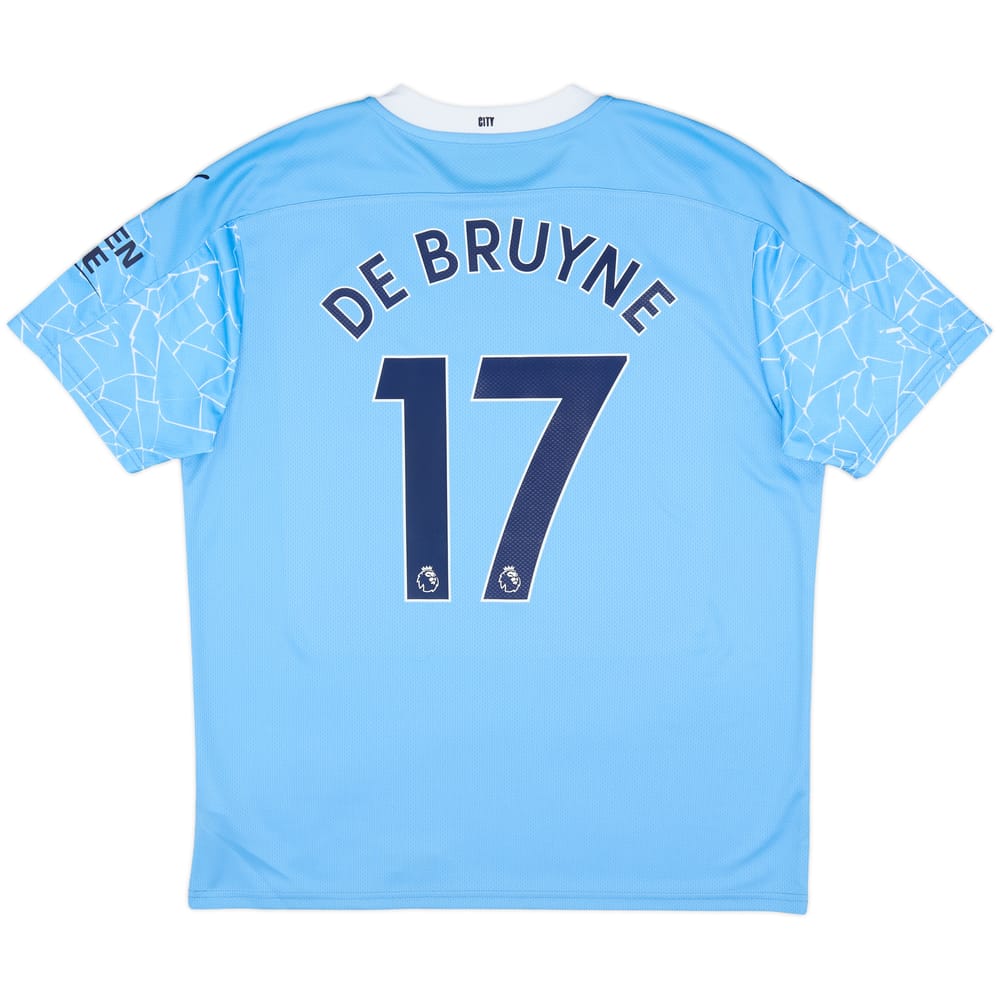 2020-21 Manchester City Home Shirt De Bruyne #17 - 8/10 - (XL)